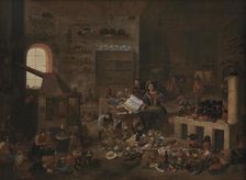 An Alchemist in his Laboratory, 1668-1671. Creator: Mattheus van Helmont