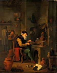An alchemist in his laboratory, c1680s. Creator: Follower of David Teniers the younger