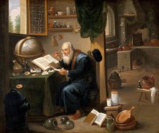 An alchemist in his laboratory, c1680s. Creator: Teniers, David, 1610-1690 (Follower of)