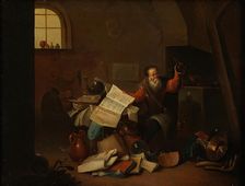 An alchemist in his laboratory, c1680s. Creator: Teniers, David, 1610-1690 (After)