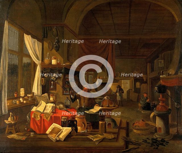 An alchemist's laboratory, c1780s. Creator: Unknown.