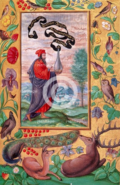 An alchemist with a flask, 1582. Creator: Unknown.