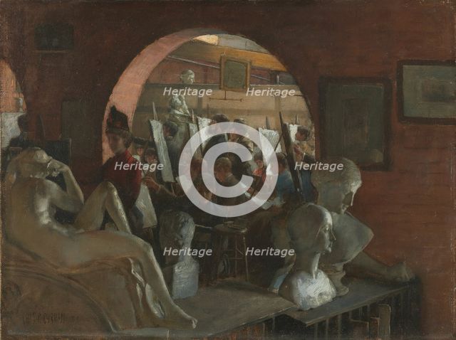 An Alcove in the Art Students' League, 1888. Creator: Charles C. Curran.