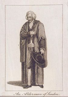 An Alderman of the City of London in civic costume, 1805. Artist: Anon