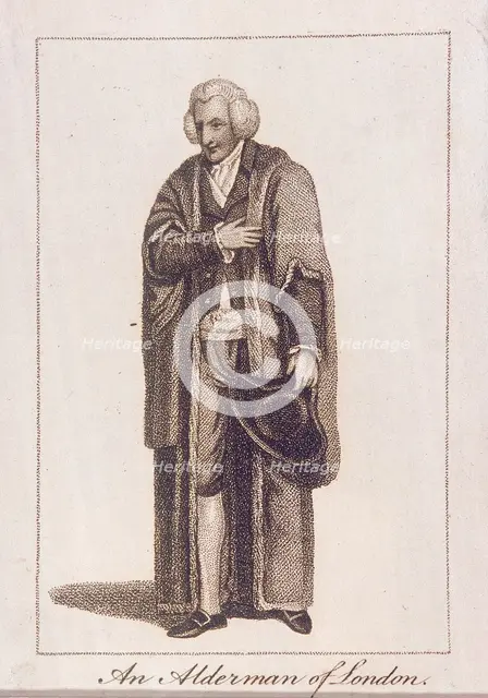An Alderman of the City of London in civic costume, 1805. Artist: Anon