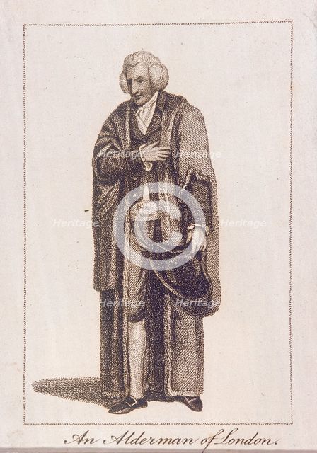 An Alderman of the City of London in civic costume, 1805. Artist: Anon