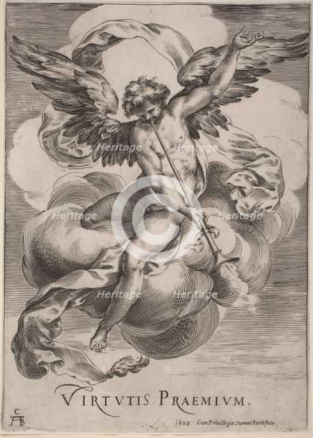 An Allegorical Figure: Virtutis Praemium, 1628. Creator: Cherubino Alberti.