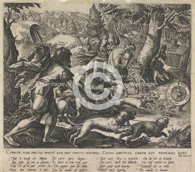 An Allegorical Hunt, 1578. Artist: Stradanus (Straet, van der), Johannes (1523-1605)