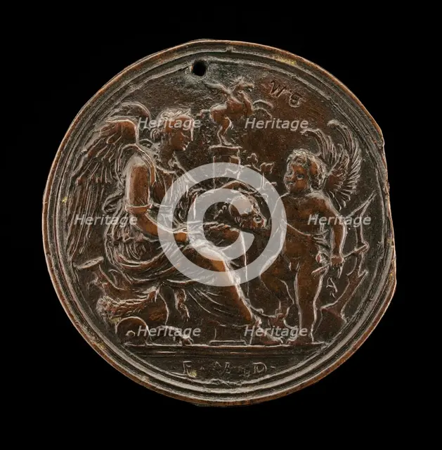 An Allegorical Scene (Fame & Eros). Creator: Andrea Briosco.