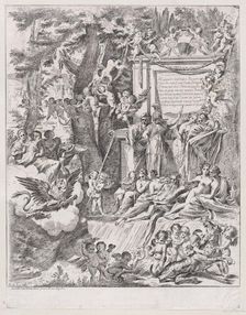 An allegory in honor of the arrival of Cardinal Franciotti as Bishop of Lucca, 1680-1700. Creator: Pietro Testa
