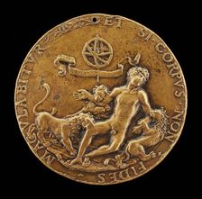 An Allegory of Faith: Lions Devouring a Nude Youth [obverse]. Creator: Master IO.FF.