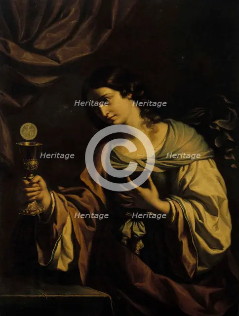 An allegory of faith (St. Clare), 1776. Creator: Ivan Akimovic Akimov.
