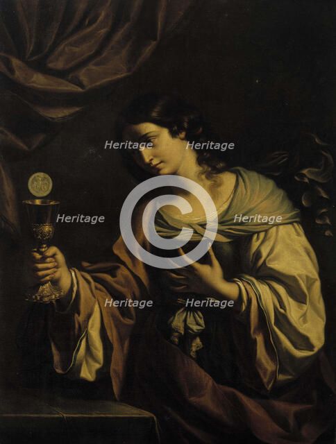 An allegory of faith (St. Clare), 1776. Creator: Ivan Akimovic Akimov.