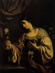 An allegory of faith (St. Clare), 1776. Creator: Ivan Akimovic Akimov