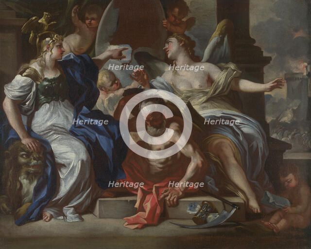 An Allegory of Louis XIV, um 1700. Creator: Solimena, Francesco (1657-1747).