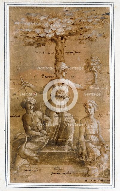 An Allegory of Prudence, between circa 1518 and circa 1520. Creator: Baldassare Peruzzi.