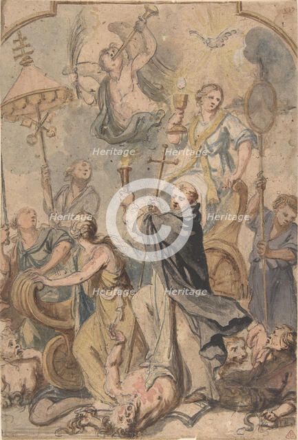 An Allegory of the Triumph over Heresy, with St. Dominic to the Fore, 1650-60. Creator: Abraham Jansz van Diepenbeeck.