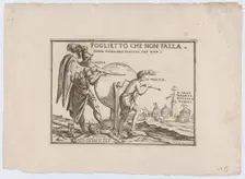 An allegory relating to the fortunes of the Turks, ca. 1692. Creator: Giuseppe Maria Mitelli