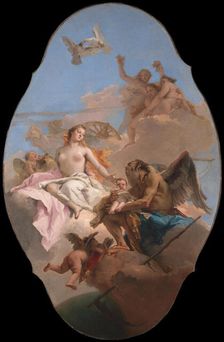 An Allegory with Venus and Time, ca 1756. Creator: Tiepolo, Giambattista (1696-1770)