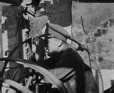 An Allied Officer Using Binoculars, 1944. Creator: British Pathe Ltd