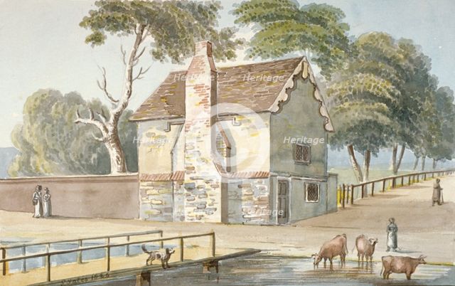 An almshouse in Carshalton, Surrey, 1826. Artist: G Yates