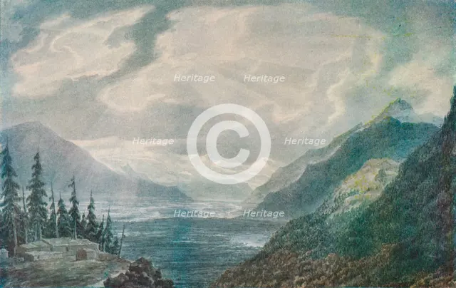'An Alpine Valley', 18th century. Artist: John Robert Cozens.