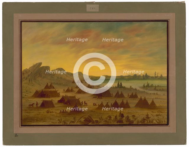 An Apachee Village, 1855/1869. Creator: George Catlin.