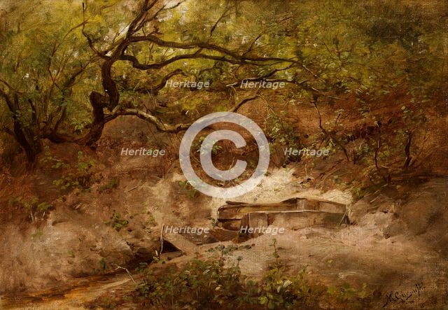 An Apple Tree at a Stream, c1868. Creator: Maksymilian Gierymski.