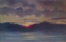 An April Sunset from Hut Point, Looking West 1911, (1913). Artist: Edward Wilson