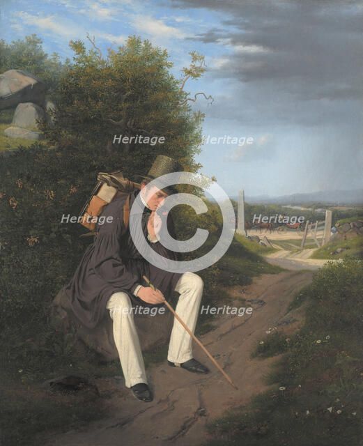 An Artist Resting by the Roadside, 1832. Creator: Jorgen Pedersen Roed.