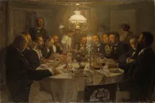 An Artist's Gathering, 1903. Creator: Viggo Johansen