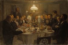 An Artist's Gathering, 1903. Creator: Viggo Johansen