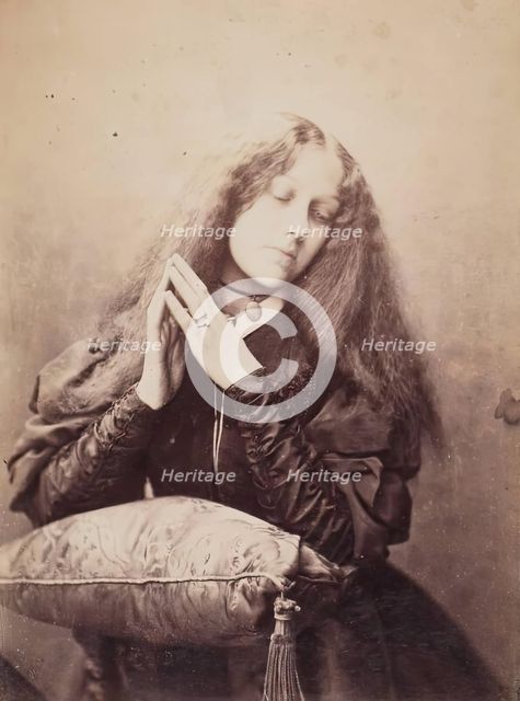 An Artist's Model, from an album compiled by Sir John Everett Millais. Creator: Unknown.