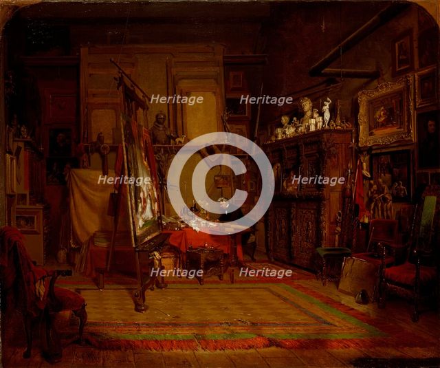 An Artist's Studio, 1864. Creator: John Ferguson Weir.
