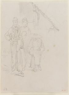 An Artist Sketching, 1858. Creator: James Abbott McNeill Whistler