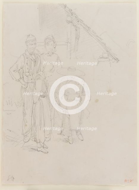 An Artist Sketching, 1858. Creator: James Abbott McNeill Whistler.