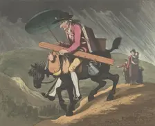 An Artist Travelling in Wales, February 10, 1799. Creator: Henri Merke
