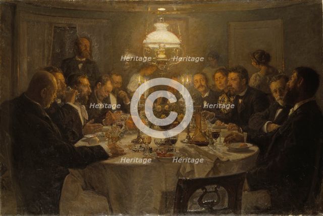 An Artist's Gathering, 1903. Creator: Viggo Johansen.