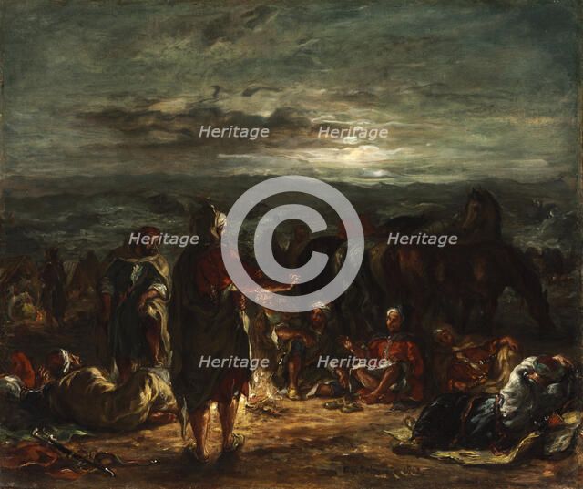 An Arab Camp at Night, 1863. Creator: Delacroix, Eugène (1798-1863).