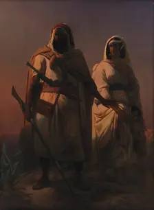 An Arab Family in the Desert, 1847. Creator: Niels Simonsen
