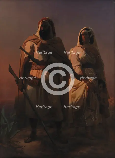 An Arab Family in the Desert, 1847. Creator: Niels Simonsen.