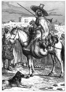An Arab merchant at Tlemcen, Algeria, c1890