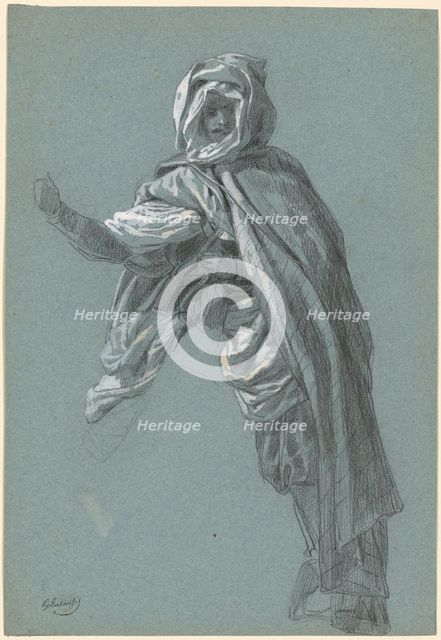 An Arab Rider on Camelback, c. 1840. Creator: Hippolyte Lalaisse.