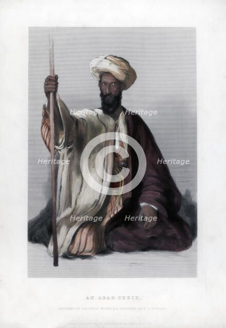 'An Arab Sheik', 19th century. Artist: WJ Edwards