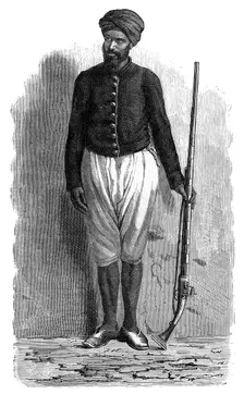 An Arab soldier of Tunis c1890