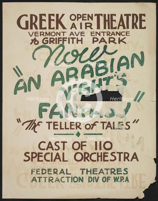 An Arabian Nights Fantasy, Los Angeles, 1936. Creator: Unknown.