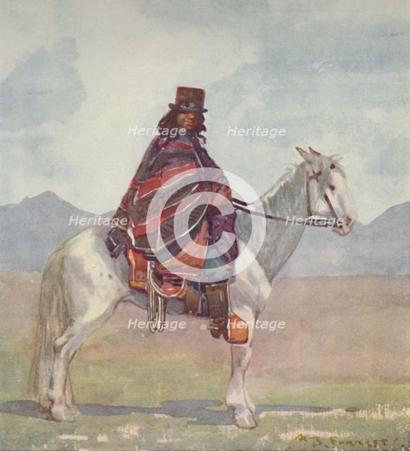 'An Araucanian Indian', 1916. Artist: A S Forrest.