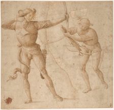 An Archer and an Arbalist, c. 1500. Creator: Perugino (ca. 1450-1523)