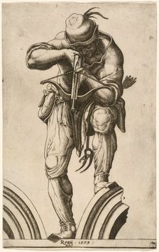 An Archer Shooting a Crossbow, 1579. Creator: Cherubino Alberti