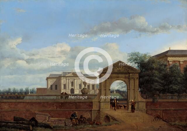 An Architectural Fantasy, c. 1670. Creator: Jan van der Heyden.